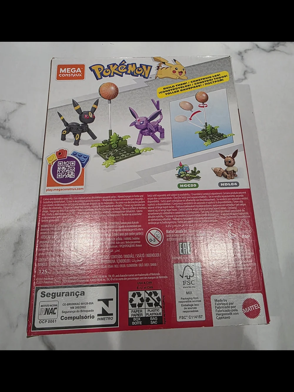 Mega Pokémon Umbreon & Espeon Buildable Figures - Black & Purple